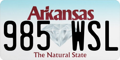 AR license plate 985WSL