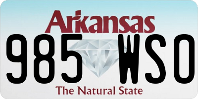 AR license plate 985WSO