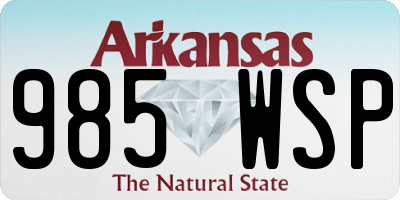 AR license plate 985WSP