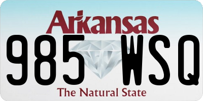 AR license plate 985WSQ