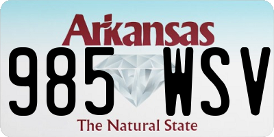 AR license plate 985WSV
