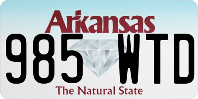AR license plate 985WTD