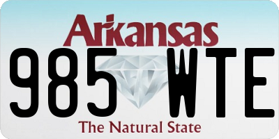 AR license plate 985WTE