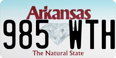 AR license plate 985WTH