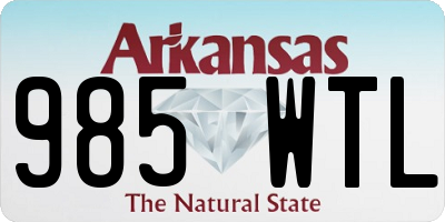 AR license plate 985WTL