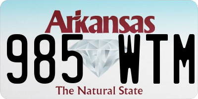 AR license plate 985WTM