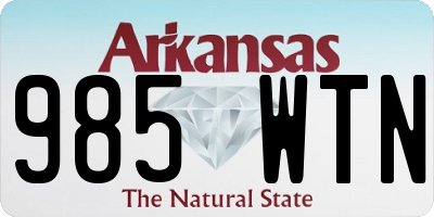 AR license plate 985WTN