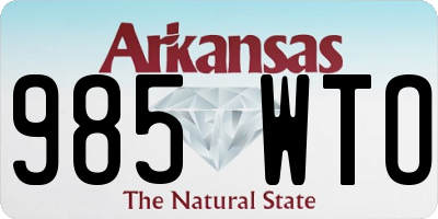 AR license plate 985WTO