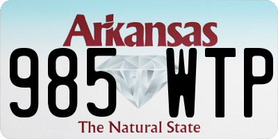 AR license plate 985WTP