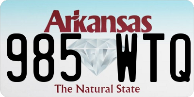 AR license plate 985WTQ