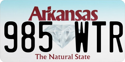 AR license plate 985WTR