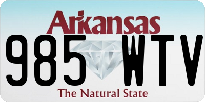 AR license plate 985WTV