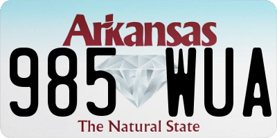 AR license plate 985WUA