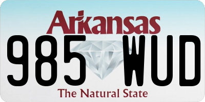 AR license plate 985WUD