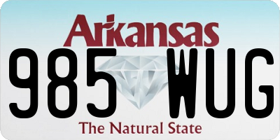 AR license plate 985WUG