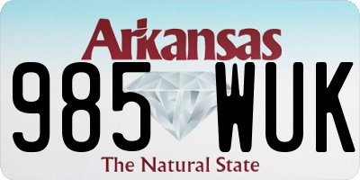 AR license plate 985WUK