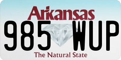 AR license plate 985WUP