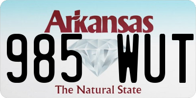 AR license plate 985WUT