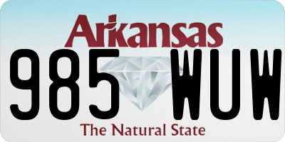 AR license plate 985WUW