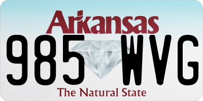 AR license plate 985WVG