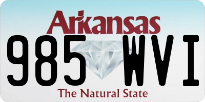 AR license plate 985WVI
