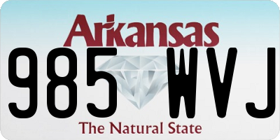 AR license plate 985WVJ
