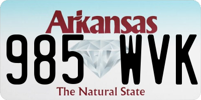 AR license plate 985WVK