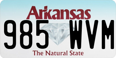AR license plate 985WVM
