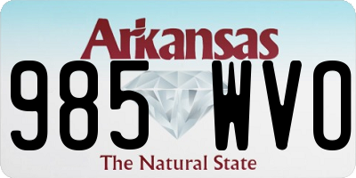 AR license plate 985WVO