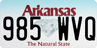 AR license plate 985WVQ