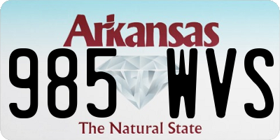 AR license plate 985WVS