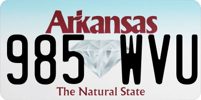 AR license plate 985WVU