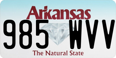 AR license plate 985WVV