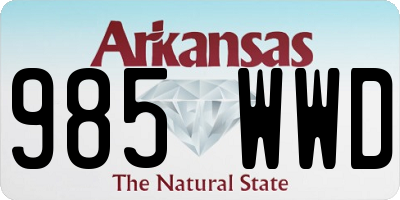 AR license plate 985WWD