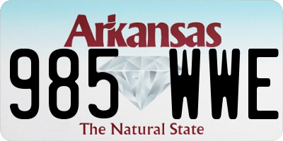 AR license plate 985WWE