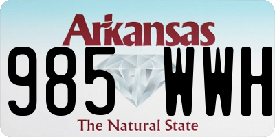 AR license plate 985WWH