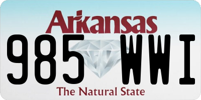 AR license plate 985WWI