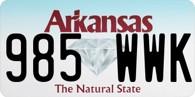 AR license plate 985WWK