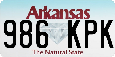 AR license plate 986KPK