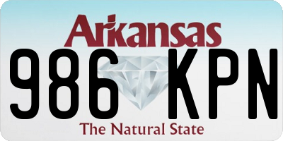 AR license plate 986KPN