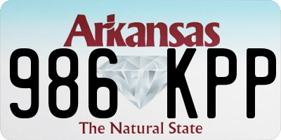 AR license plate 986KPP