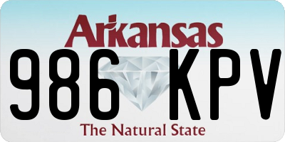 AR license plate 986KPV