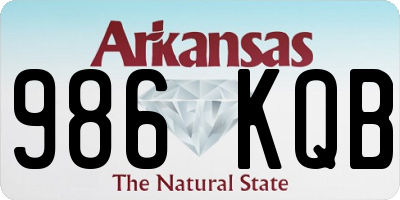AR license plate 986KQB