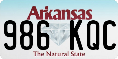 AR license plate 986KQC