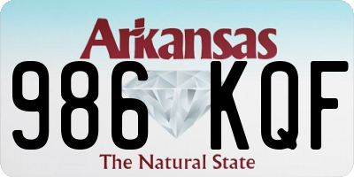 AR license plate 986KQF