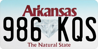 AR license plate 986KQS