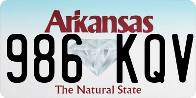 AR license plate 986KQV