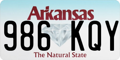 AR license plate 986KQY