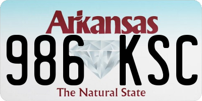 AR license plate 986KSC