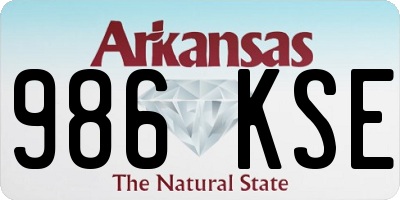 AR license plate 986KSE